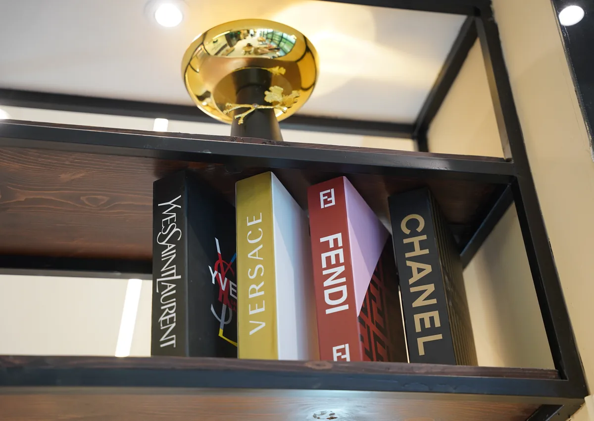 Bookshelf in the reception area of Tooth Crew Clinic, New Blue Area
